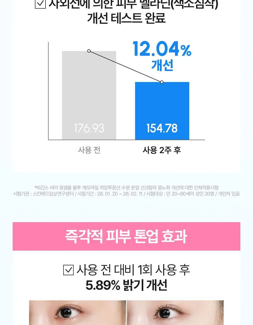 [청담PICK/핑크톤업] 비긴스 바이 정샘물 히알루론산 수분 톤업 선크림 50ml 상세페이지 23